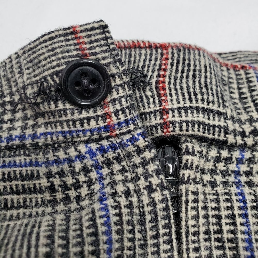 VINTAGE 80s skirt set dark academia wool plaid one button blazer suitM - Picture 7 of 16